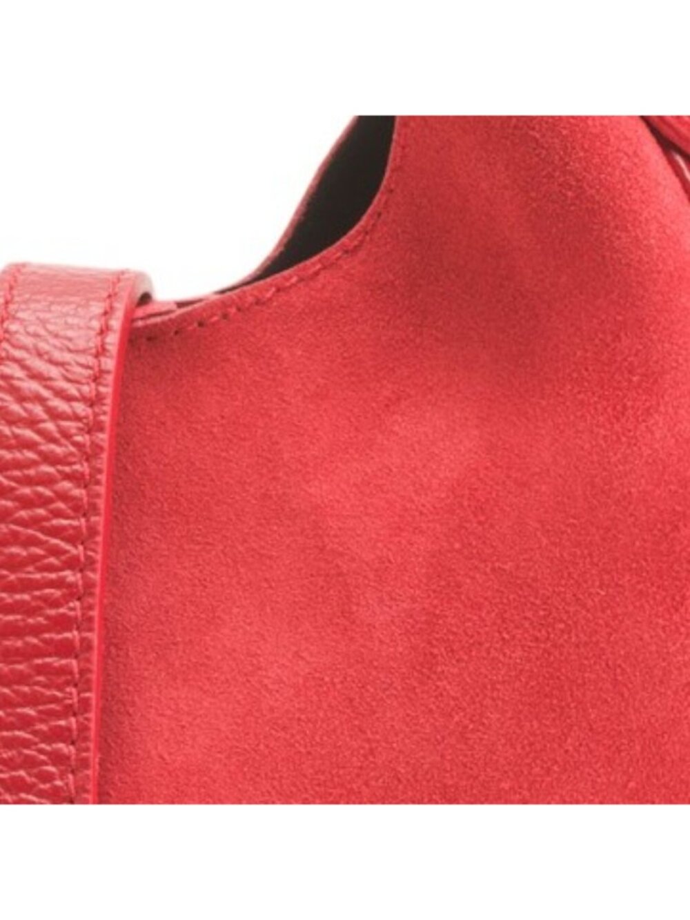 ISADORA Suede Mini Hobo With Bar Hardware And Double Gussets Made In Italy - Picture 2 of 6